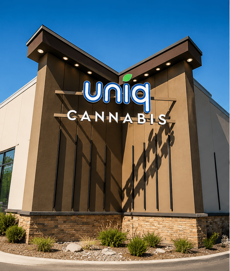 Uniq Cannabis Dispensary – New Buffalo & Monroe Locations Exterior and interior views of Uniq Cannabis dispensary locations in New Buffalo and Monroe showcasing modern storefronts and premium cannabis retail environment.