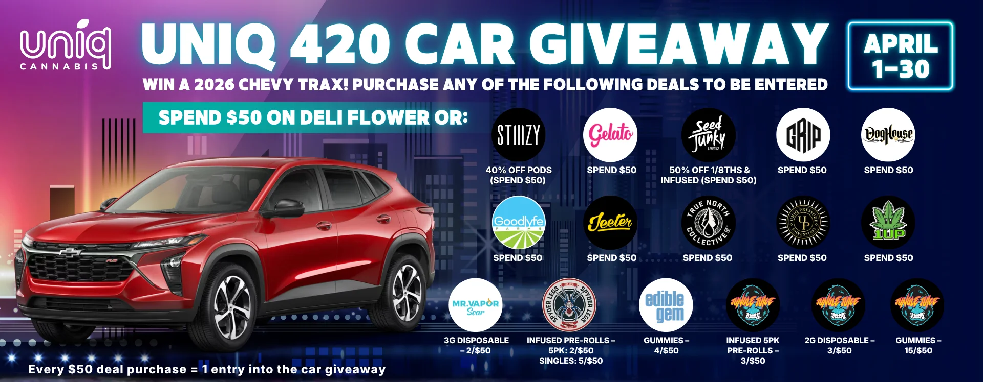 UNIQ Car Giveaway April 2026   Desktop